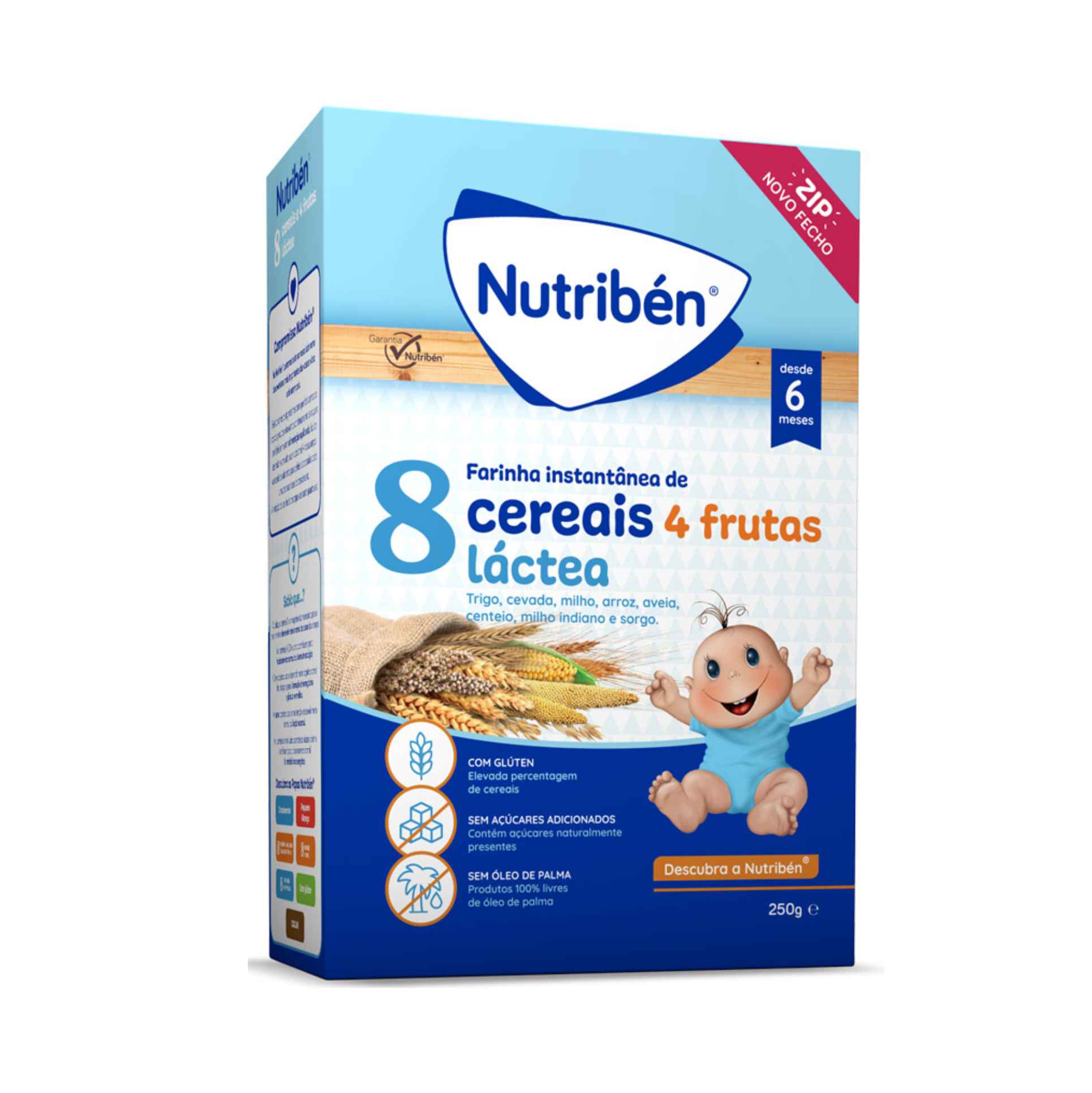 Papa Infantil Não Láctea 8 Cereais e Mel +6M - emb. 250 gr