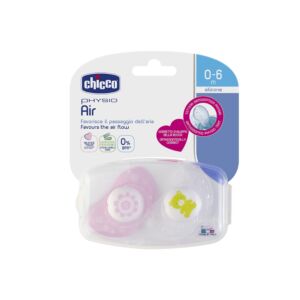 Chupeta Physio Air Chicco Silicone rosa 6-16M 2un